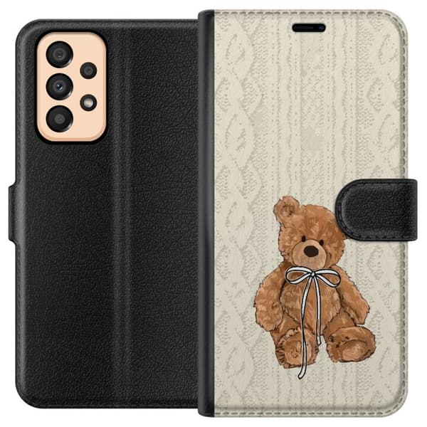 Samsung Galaxy A33 5G Tegnebogsetui Lille Teddy – klassisk teddy i enkel design