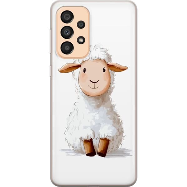 Samsung Galaxy A33 5G Gennemsigtig cover Sødt Lamm - tegneseriestil til børn og babyprodukter