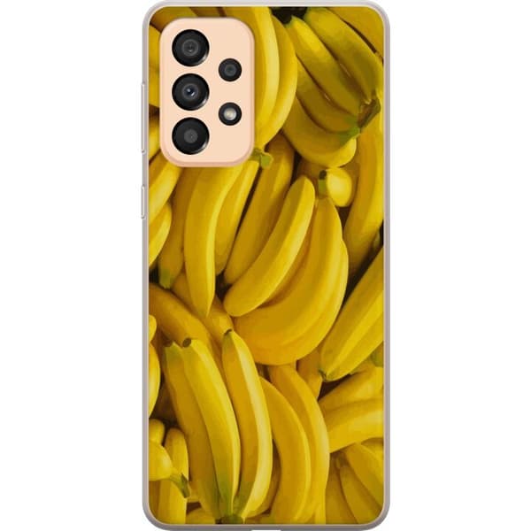 Samsung Galaxy A33 5G Gennemsigtig cover Banan mønster