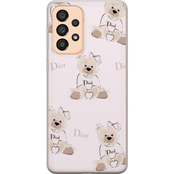 Samsung Galaxy A33 5G Läpinäkyvä kuori Teddy Dior Vibes - ylellinen nalle muotityyliin