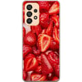 Miniatyrbillede 1 af 3: Samsung Galaxy A33 5G Gennemsigtig cover Jordbærmønster - sødt motiv med sommerstemning