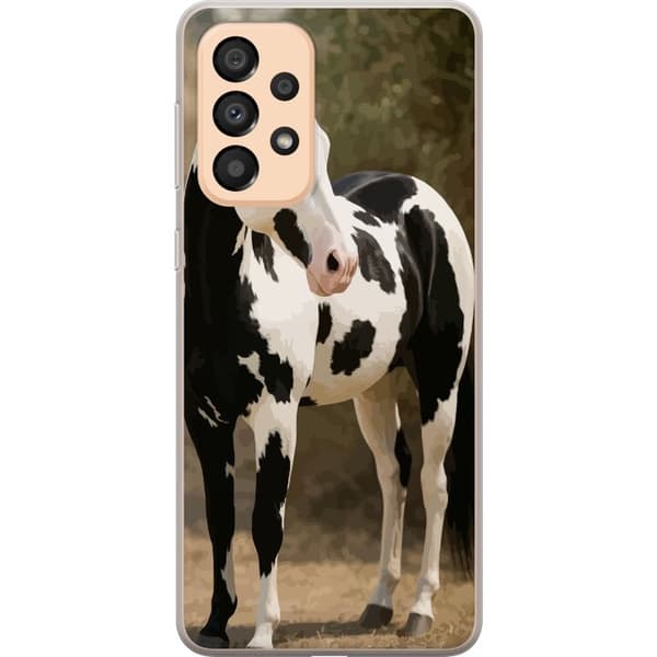 Samsung Galaxy A33 5G Gennemsigtig cover Smuk Hest - elegant illustration af hestemotiv