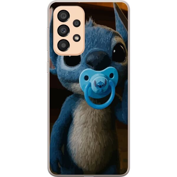 Samsung Galaxy A33 5G Gennemsigtig cover Stitch & Napp - babytema med sød karakter
