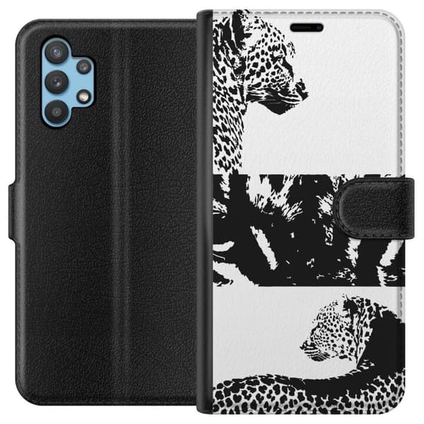 Samsung Galaxy A32 5G Tegnebogsetui Leopard Faces