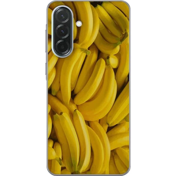 Samsung Galaxy A36 Genomskinligt Skal Banana Pattern – lekfullt mönster med gula bananer