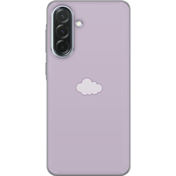 Samsung Galaxy A36 Genomskinligt Skal Lila Moln – minimalistiskt moln på lila bakgrund