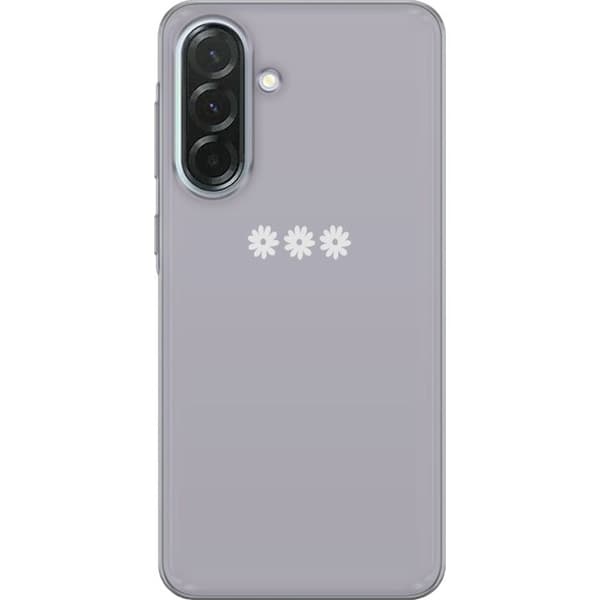 Samsung Galaxy A36 Läpinäkyvä kuori Lila Blomminimalismi - tyylikäs kukkakuva lila taustalla