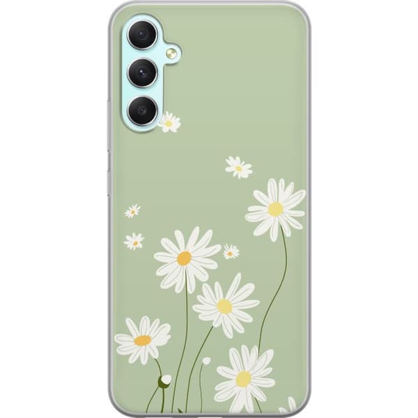 Samsung Galaxy A34 Läpinäkyvä kuori Papukaijanpaparit - kukallinen kuviointi ruotsalaiseen kesätyyliin