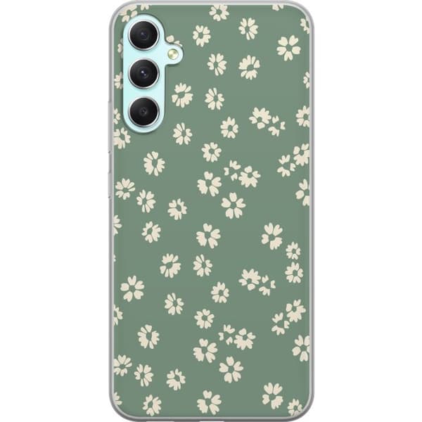 Samsung Galaxy A34 Gjennomsiktig deksel Blomsterdrøm - Fargerikt Blomstermønster
