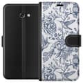 Pikkukuva 1 / 3: Samsung Galaxy A3 (2017) Lompakkokotelo Kukat & Linnut - Romanttinen Vintage-tyylinen Kuviointi