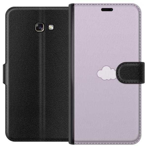 Samsung Galaxy A3 (2017) Lompakkokotelo Lila Pilvi - minimalistinen pilvi lila taustalla