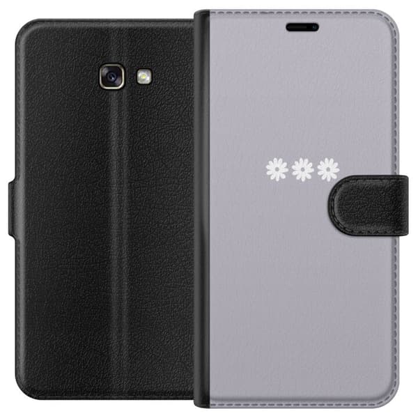 Samsung Galaxy A3 (2017) Lompakkokotelo Lila Blomminimalismi - tyylikäs kukkakuva lila taustalla