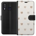 Miniatyrbillede 1 af 3: Samsung Galaxy A40 Tegnebogsetui Teddybaggrund - søde teddybjørne mod en blød baggrund