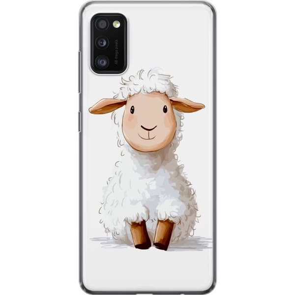 Samsung Galaxy A41 Genomskinligt Skal Sött Lamm – tecknad stil för barn & babyprodukter