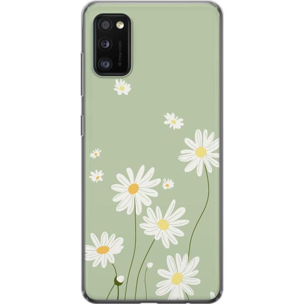 Samsung Galaxy A41 Genomskinligt Skal Prästkragar – blommigt mönster i svensk sommarstil
