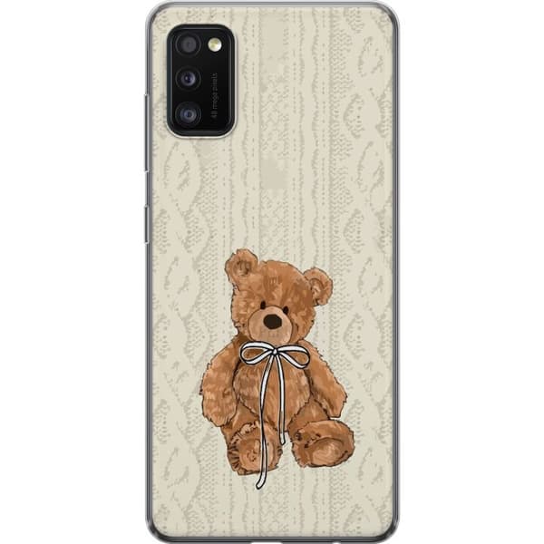 Samsung Galaxy A41 Genomskinligt Skal Liten Nalle – klassisk nalle i enkel design