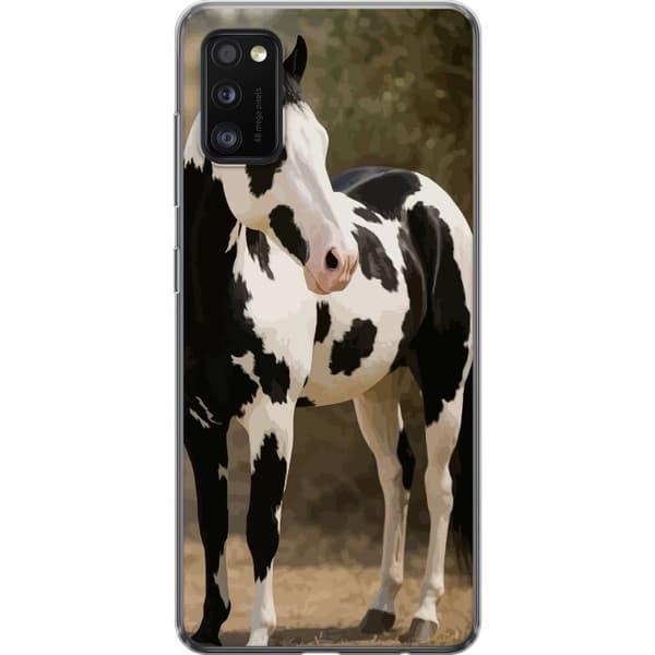 Samsung Galaxy A41 Gennemsigtig cover Smuk Hest - elegant illustration af hestemotiv