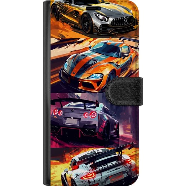 Samsung Galaxy A42 5G Tegnebogsetui Rallyfeber - fartfyldt motiv med rallybiler