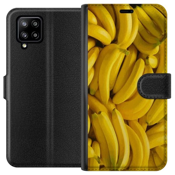 Samsung Galaxy A42 5G Plånboksfodral Banana Pattern – lekfullt mönster med gula bananer