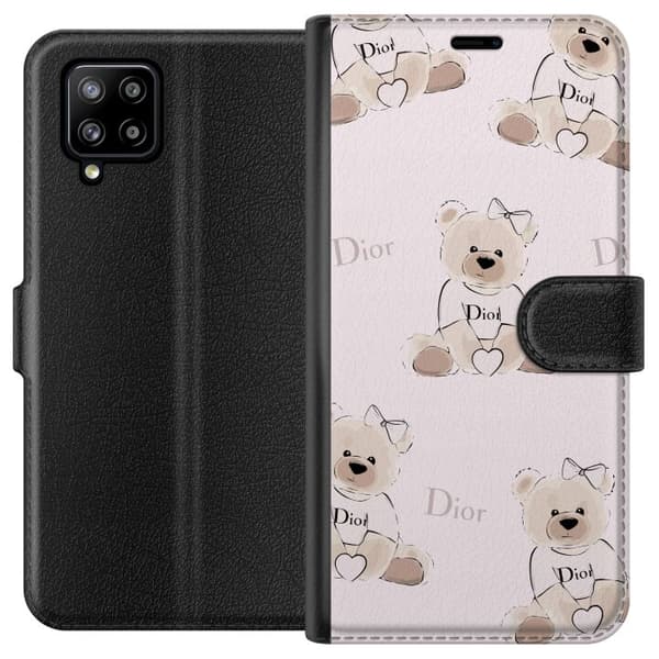 Samsung Galaxy A42 5G Lommeboketui Teddy Dior Vibes - luksuriøs teddybjørn i motestil