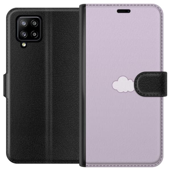 Samsung Galaxy A42 5G Tegnebogsetui Lilla Sky - minimalistisk sky på lilla baggrund