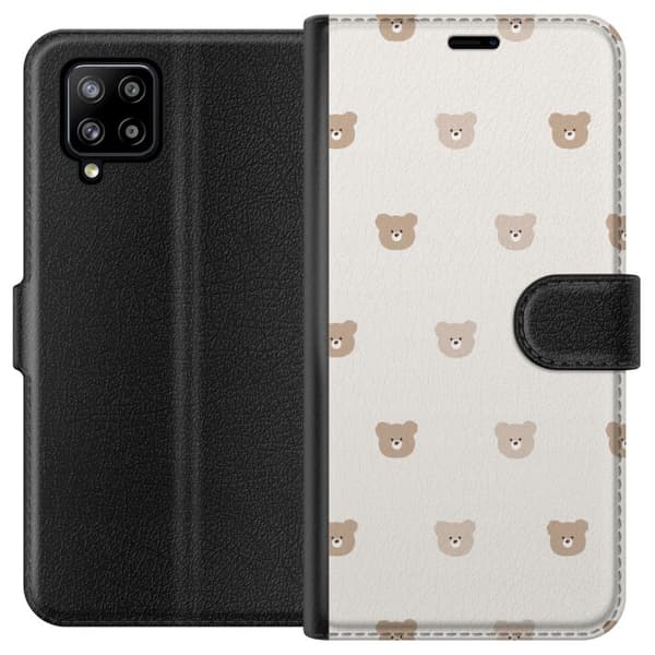 Samsung Galaxy A42 5G Lommeboketui Teddybakgrunn - søte teddybjørner mot en myk bakgrunn