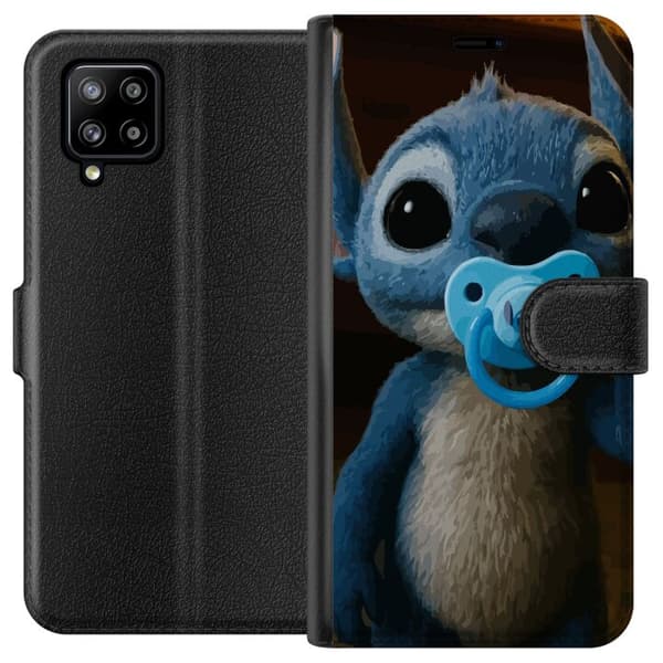 Samsung Galaxy A42 5G Tegnebogsetui Stitch & Napp - babytema med sød karakter