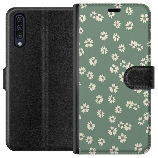 Samsung Galaxy A50 Lompakkokotelo Kukkaisunelma - Värikäs Kukkakuvio