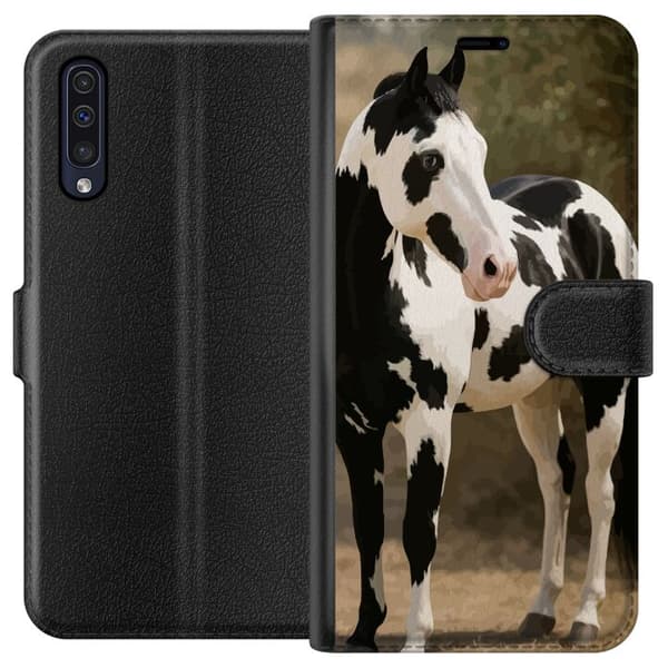 Samsung Galaxy A50 Lompakkokotelo Kaunis Hevonen - elegantti hevonen kuva-aihe