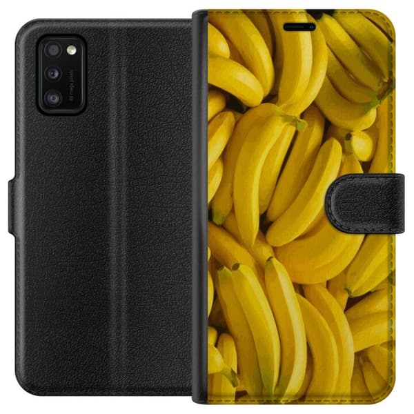 Samsung Galaxy A41 Plånboksfodral Banana Pattern – lekfullt mönster med gula bananer