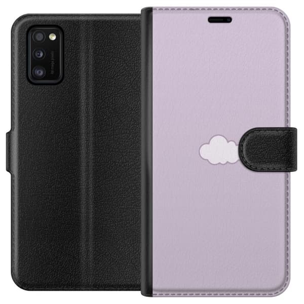 Samsung Galaxy A41 Lommeboketui Lilla Sky - minimalistisk sky på en lilla bakgrunn