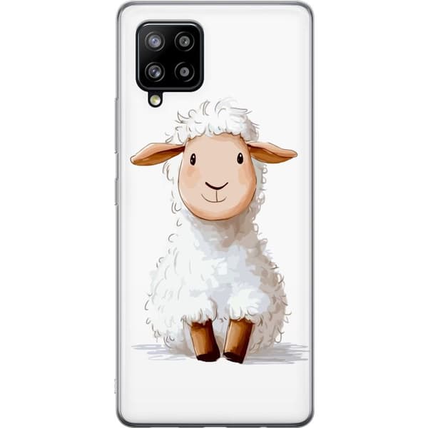 Samsung Galaxy A42 5G Läpinäkyvä kuori Suloinen Lammas - lasten ja vauvan tuotteita sarjakuvatyyliin