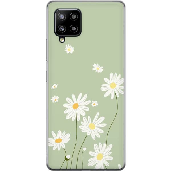 Samsung Galaxy A42 5G Läpinäkyvä kuori Papukaijanpaparit - kukallinen kuviointi ruotsalaiseen kesätyyliin