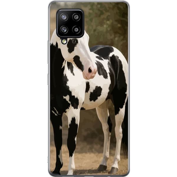 Samsung Galaxy A42 5G Genomskinligt Skal Vacker Häst – elegant illustration av hästmotiv