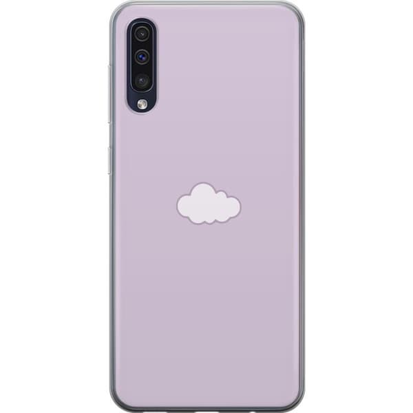 Samsung Galaxy A50 Gennemsigtig cover Lilla Sky - minimalistisk sky på lilla baggrund