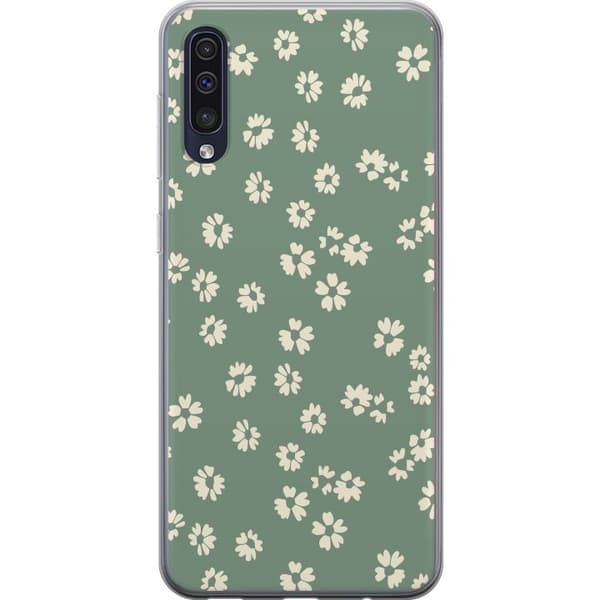Samsung Galaxy A50 Gjennomsiktig deksel Blomsterdrøm - Fargerikt Blomstermønster
