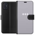 Miniatyrbilde 1 av 3: Samsung Galaxy A51 Lommeboketui Lilla Blomminimalisme - stilig blomstermotiv på lilla bakgrunn