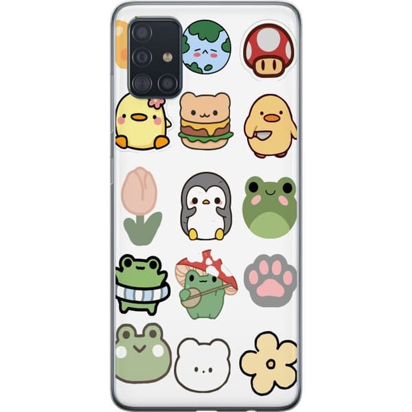 Samsung Galaxy A51 Gennemsigtig cover Kawaii Friends