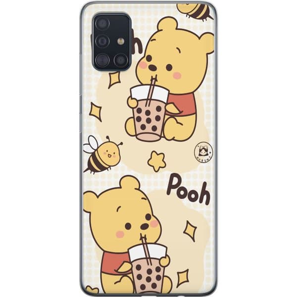 Samsung Galaxy A51 Gennemsigtig cover Nalle Pooh-stil - klassisk bjørnemotiv i en ny fortolkning