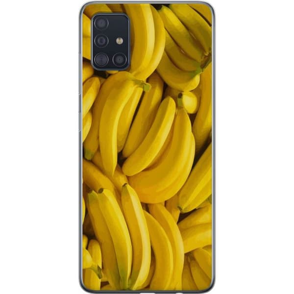 Samsung Galaxy A51 Gennemsigtig cover Banan mønster