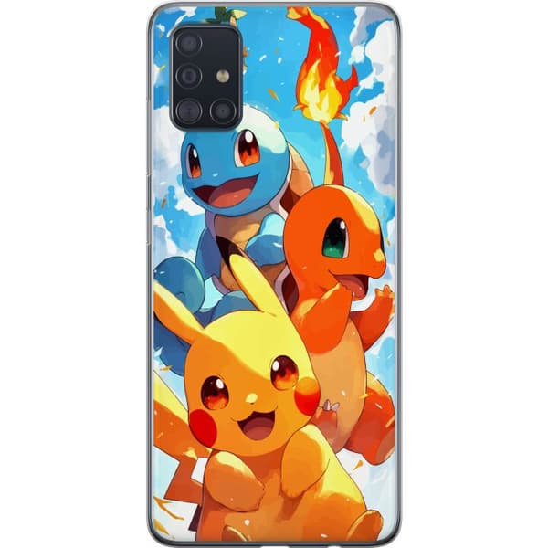 Samsung Galaxy A51 Gjennomsiktig deksel Pocket Creatures - inspirert av Pokémon uten å nevne navnet