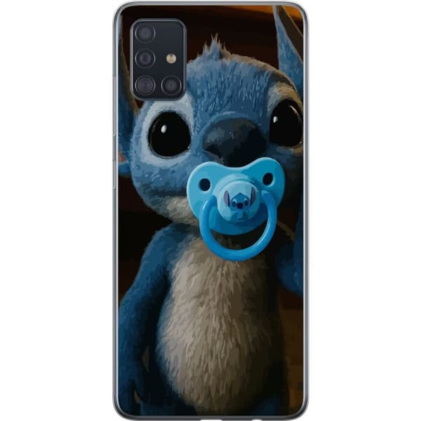 Samsung Galaxy A51 Gjennomsiktig deksel Stitch & Napp - babytema med søt karakter