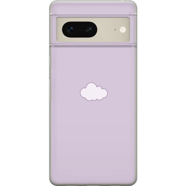Google Pixel 7 Gennemsigtig cover Lilla Sky - minimalistisk sky på lilla baggrund