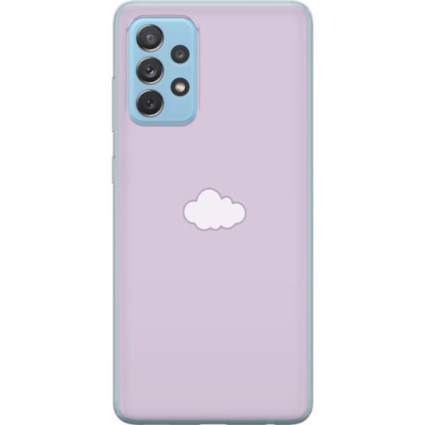 Samsung Galaxy A52 5G Gennemsigtig cover Lilla Sky - minimalistisk sky på lilla baggrund