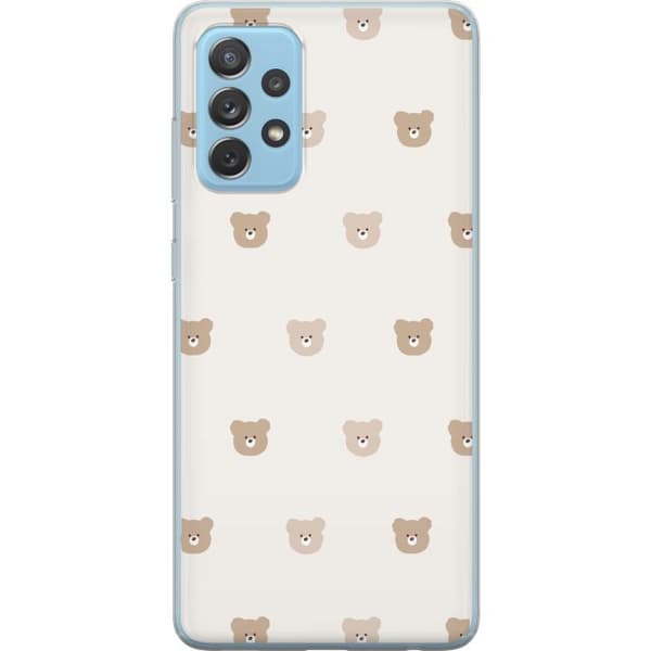 Samsung Galaxy A52 5G Gennemsigtig cover Teddybaggrund - søde teddybjørne mod en blød baggrund