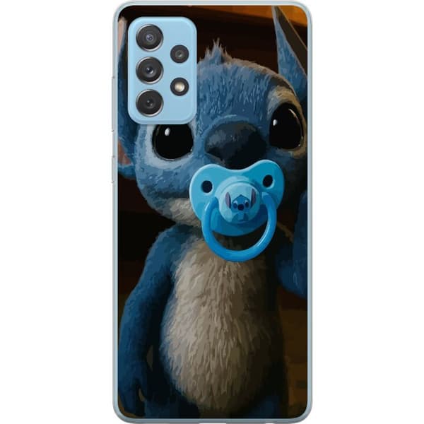 Samsung Galaxy A52 5G Gennemsigtig cover Stitch & Napp - babytema med sød karakter