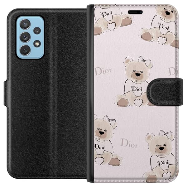 Samsung Galaxy A52 5G Lommeboketui Teddy Dior Vibes - luksuriøs teddybjørn i motestil