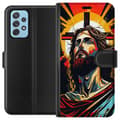 Miniatyrbilde 1 av 3: Samsung Galaxy A52 5G Lommeboketui Jesus & Kort - religiøst motiv med dyp symbolikk