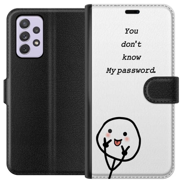 Samsung Galaxy A52s 5G Plånboksfodral You Don’t Know My Password – edgy textmotiv med attityd