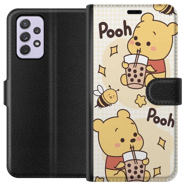 Samsung Galaxy A52s 5G Lompakkokotelo Nalle Pooh - klassinen karhumotiivi uudessa tulkinnassa